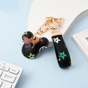 10-color Mickey head keychain set