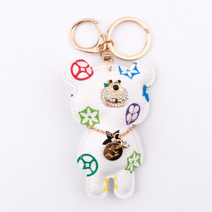 6 color bear keychain
