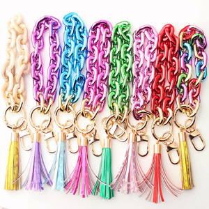 Colorful bracelet bright color acrylic bracelet keychain