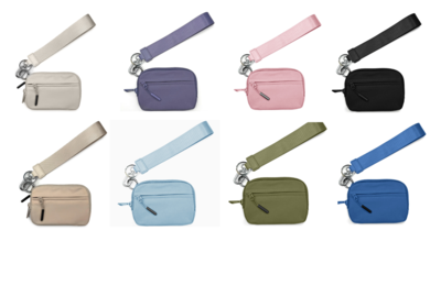 Simple style waterproof nylon small wallet multifunctional card holder keychain ladies coin purse